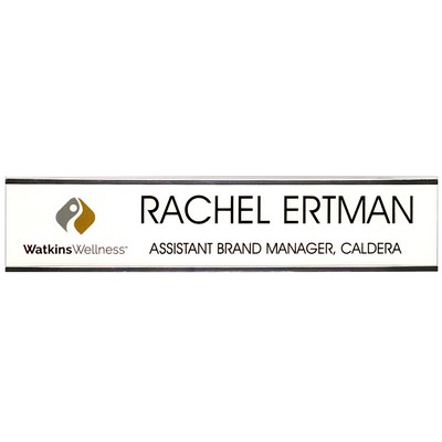 Plastic Name Plate and Wall Holder Set (2"x10")