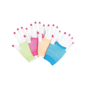 Neon Fishnet Gloves