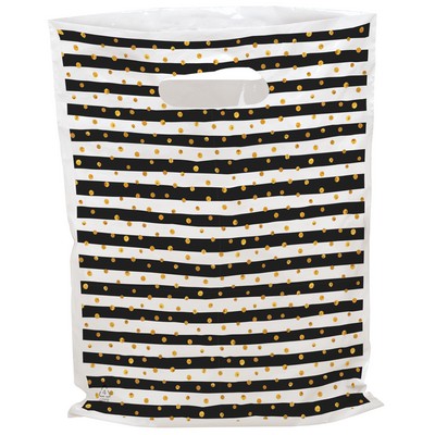 Stripes and Dots Predesigned Plastic Bag (6" x 9")