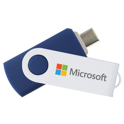 iClick® Type-C White Swivel USB Flash Drive 8GB