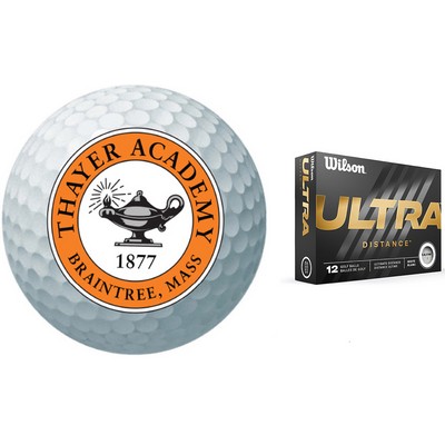 Wilson Ultra 500 Distance High Energy Core Ball with Full Color Imprint, "Price per 3 Ball Sleeve"