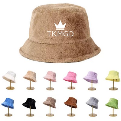 Fuzzy Winter Bucket Hat