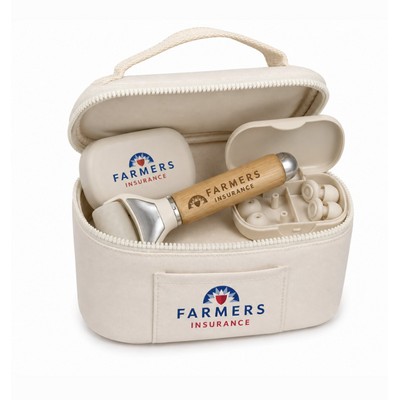 Wellness Travel Kit with Bamboo Roller & Ear Care Set