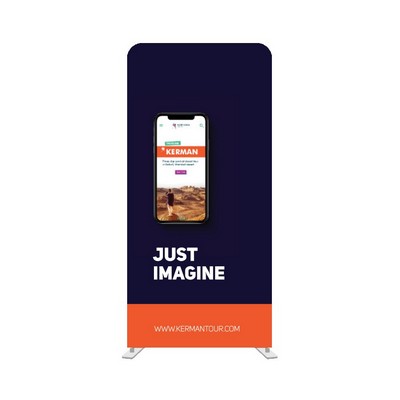 36''x89'' Straight Fabric Display Kit - One side imprint