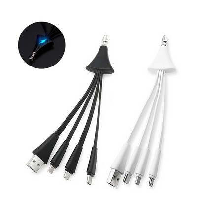 Light Up 4-in-1 Charging Cable