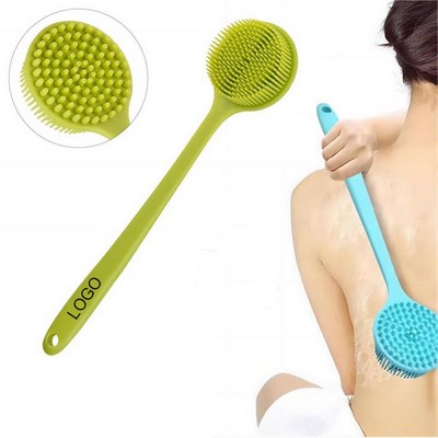 Soft Silicone Back Scrubber Brush with Long Handle