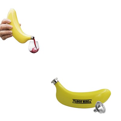 5 Oz. Banana Shaped Stainless Flask
