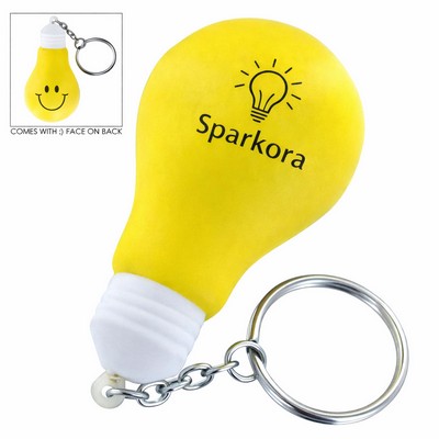 Light Bulb Stress Ball Keychain