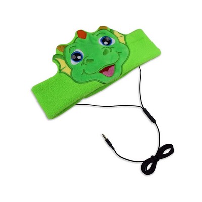 Contixo H1 Adjustable Fleece Headband Headphones Dinosaur