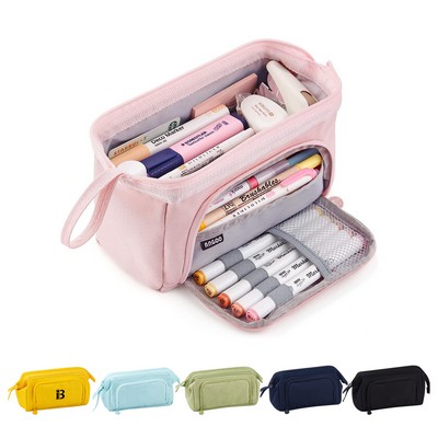 Large Capacity Pencil Pouch Handheld Pen Bag