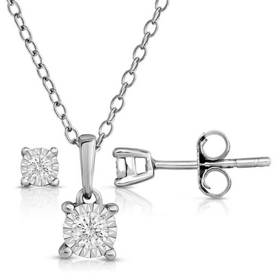 Jilco Diamond Necklace And Earrings Set