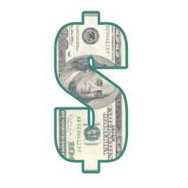 Dollar Sign $100 Bill Magnet w/ Full Magnetic Back (4 Square Inch)