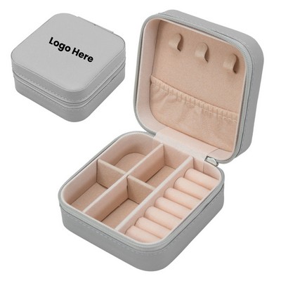 PU Leather Travel Jewelry Organizer Case