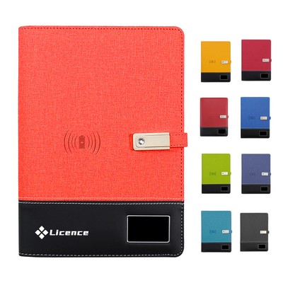 A5 Multi Functional Wireless Charger Notebook W/ Power Bank
