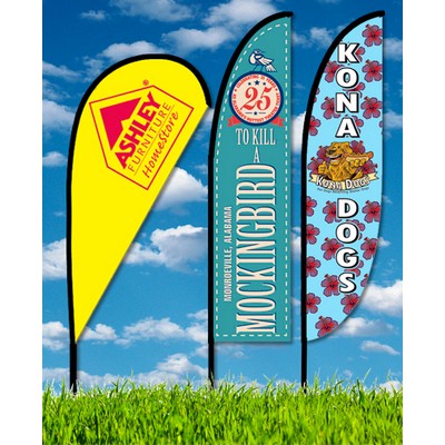 Zoom3 10' Feather/Teardrop Flag Kit, 1 Sided X-Base