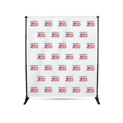 8' x 8' Step and Repeat Vinyl Backdrop (Double Sided)