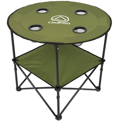 28" Round Fabric Table Moss