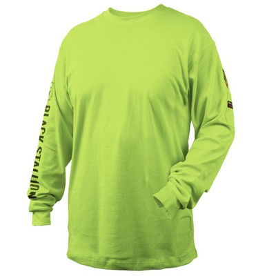 Black Stallion TF2510-LM 7 OZ FLAME-RESISTANT COTTON LONG SLEEVE T-SHIRT - NFPA 2112, NFPA 70E