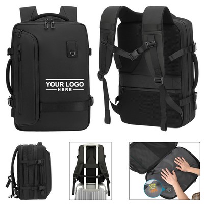 Expandable Compression Travel Backpack with USB Port