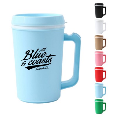 34oz Double Wall Mug with Spill-resistant Lid