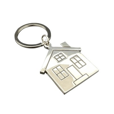 House Shaped Zinc Alloy Keychain