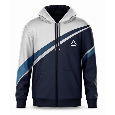 Unisex Sublimated Fleece Full Zip Hoodie 350GSM