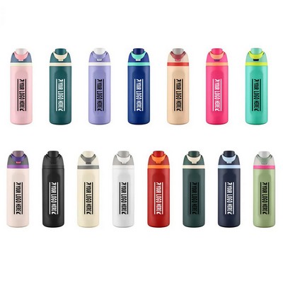 24 oz Vacuum Insulated Stainless Steel Sports Bottle