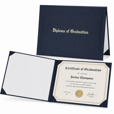 A4 PU Leather Diploma Cover Award Degree Certificate Holder