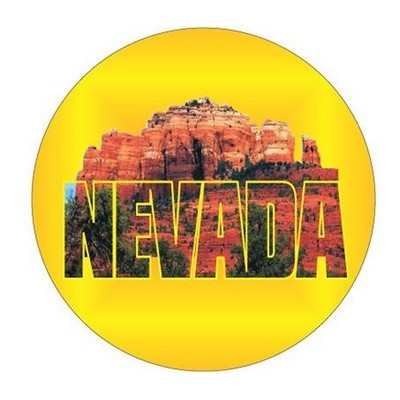 Red Rock Canyon Photo Hand Mirror (2½" Diameter)