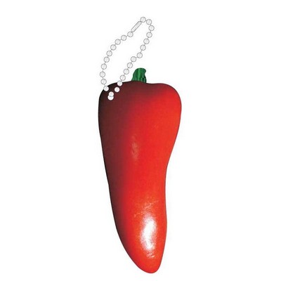 Red Chili Pepper Promotional Key Chain w/ Black Back (12 Square Inch)