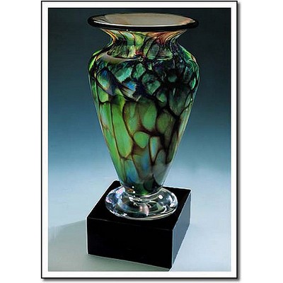 Jade Monarch Athena Vase w/ Marble Base (3.75"x9.75")