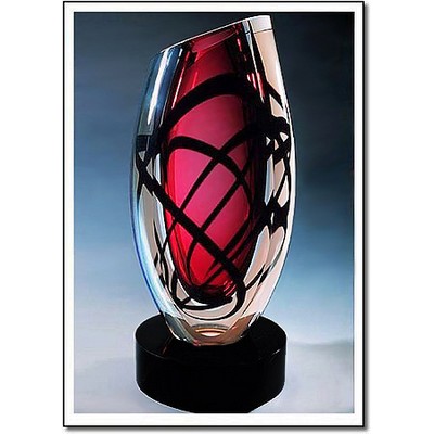 Burgundy Atomic Vase w/o Marble Base (5"x10")