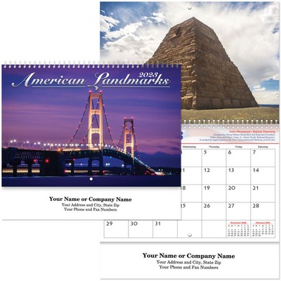 Amer. Landmarks Wall Cal Spiral