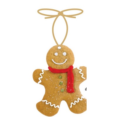 Gingerbread Man Promotional Ornament w/ Black Back (10 Square Inch)