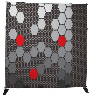 Adjustable Large Format Banner Stand w/ 8' x 8' Fabric Print