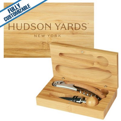 2-Piece Wine Tool Set - Bamboo