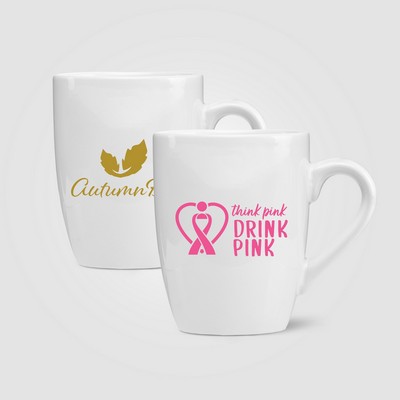 13 oz. Ceramic Bistro Mug - White - Silkscreen