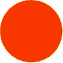 Fluorescent Red Circle Labels - 3" Diameter