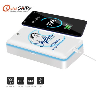 Aurora UV Sanitizer with Qi Wireless with Custom Imprint