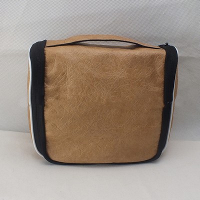 Foldable Tyvek Water Proof Makeup Handbag With Hook And Zipper Closure