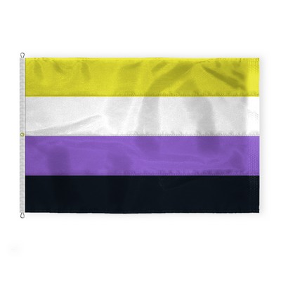 8 ' x 12 ' 1ply Nylon Non-Binary Pride Deluxe Flag
