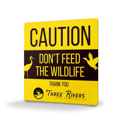 Custom Yellow Polyethylene Signs (42 to 56 Square Inch)