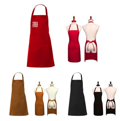 Woolen Fabric Apron with Front Pouch