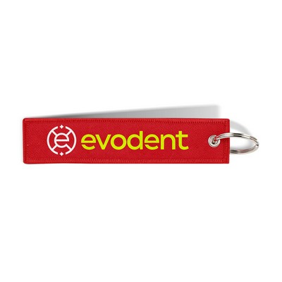 Woven Luggage Tag With Keyring