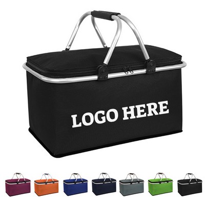 Portable Thermal Picnic Basket w/ Handle