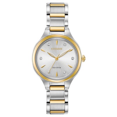 Citizen Watch Ladies' Eco-Drive Corso Diamond Watch, Two-Tone Stainless Steel Bracelet