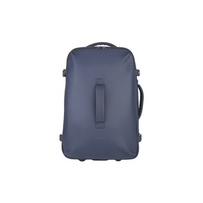 Gommo Designer Two-Wheeled Duffle Carry-On Trolley (Blue)