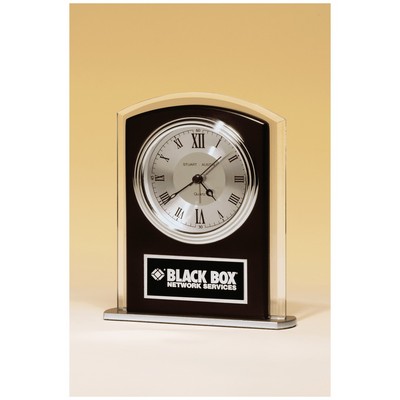 Beveled Glass w/Wood Accent, Bezel and Dial