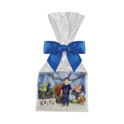 Iced Shortbread Cookie In Bow Bag - 3"W x 4"H Rectangle