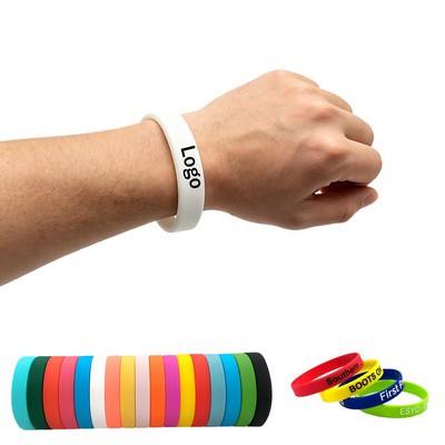 Custom Color-Filled Debossed Silicone Wristband